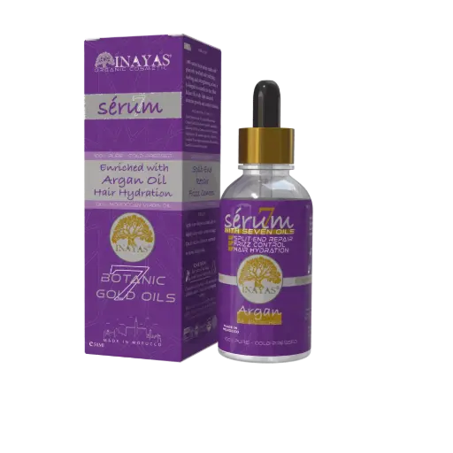 [INY-SERU-COS-1X50M-FGL-AR] INAYAS 7 OILS SERUM & NEEM OIL WITH VITAMIN E 50 ML