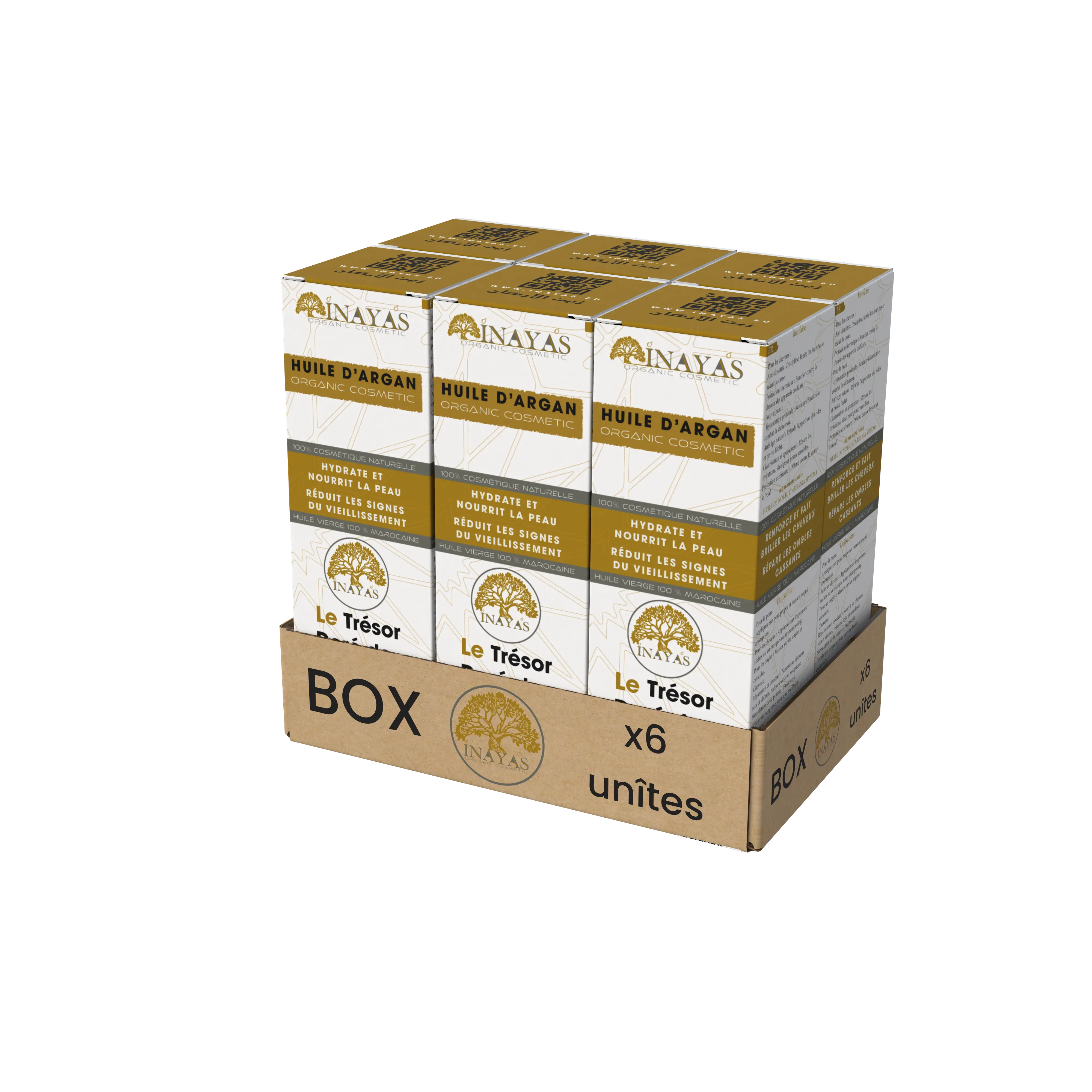 PACK - x6 Unite -HUILE D'ARGAN COSMETIQUE 50 ML